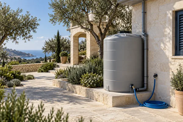 Illustrative scene for homes & water tanks